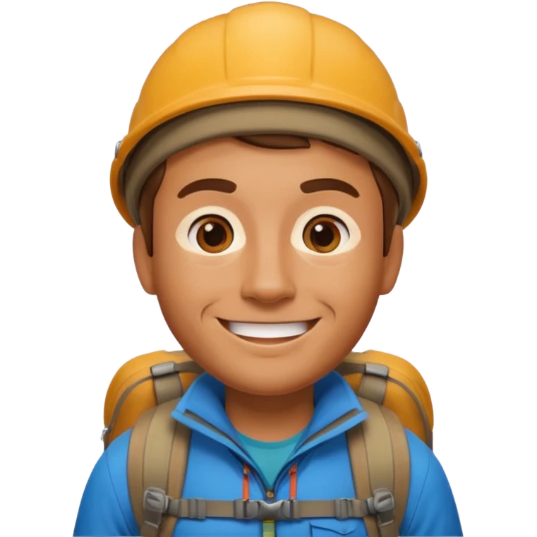 memoji face iphone: men hiking emoji