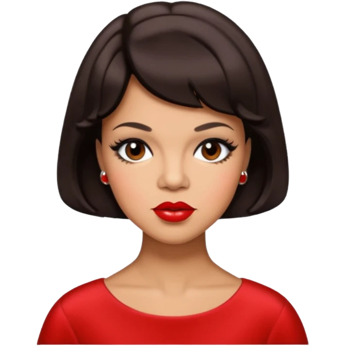 Florence Ballard with dark brown hair emoji