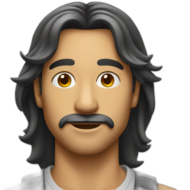 Homme cheveux très long emoji
