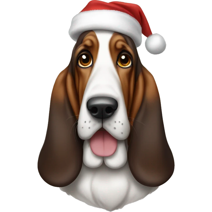 Basset hound christmas emoji