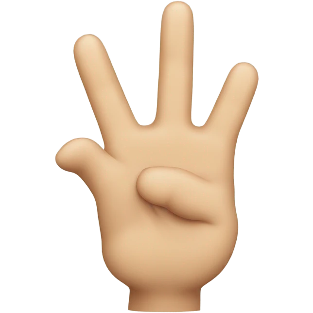Three fingers  emoji