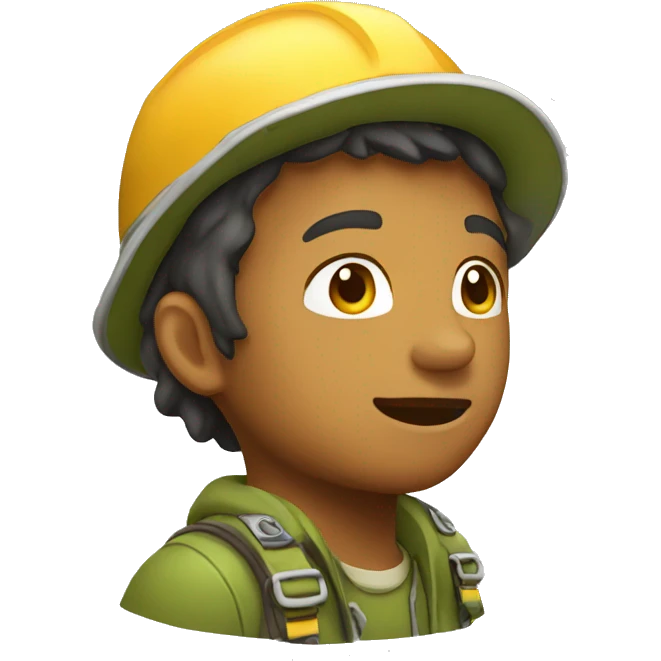 Climbing scout relief side profile style of emoji emoji