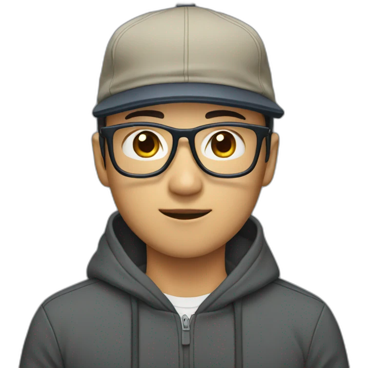 asian male with cap and glasses emoji