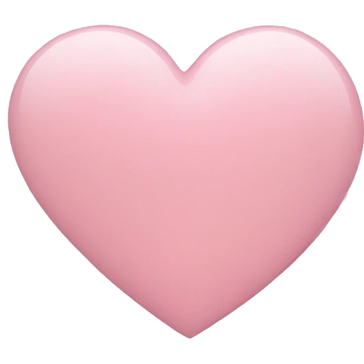 Light pink heart emoji