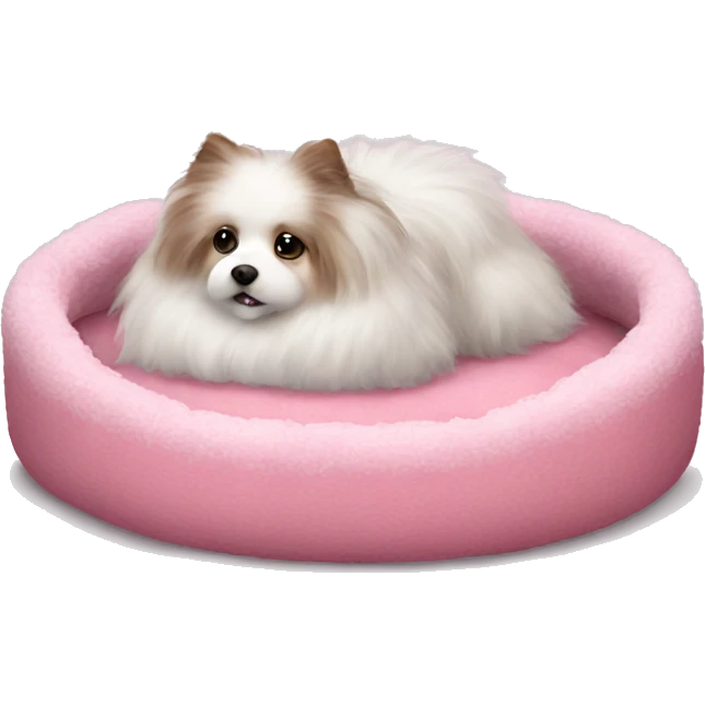 Pink Pet bed fluffy realistic  emoji