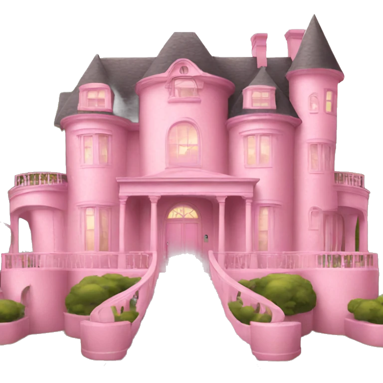 Pink mansion  emoji