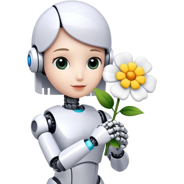 artificial intelligence with a flower emoji