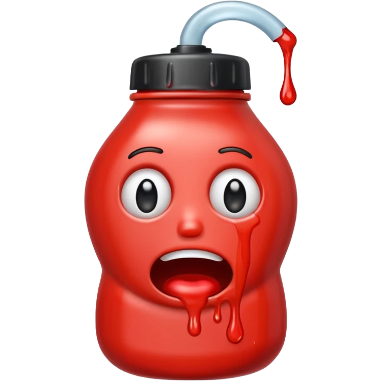 Ketchup bottle crying emoji