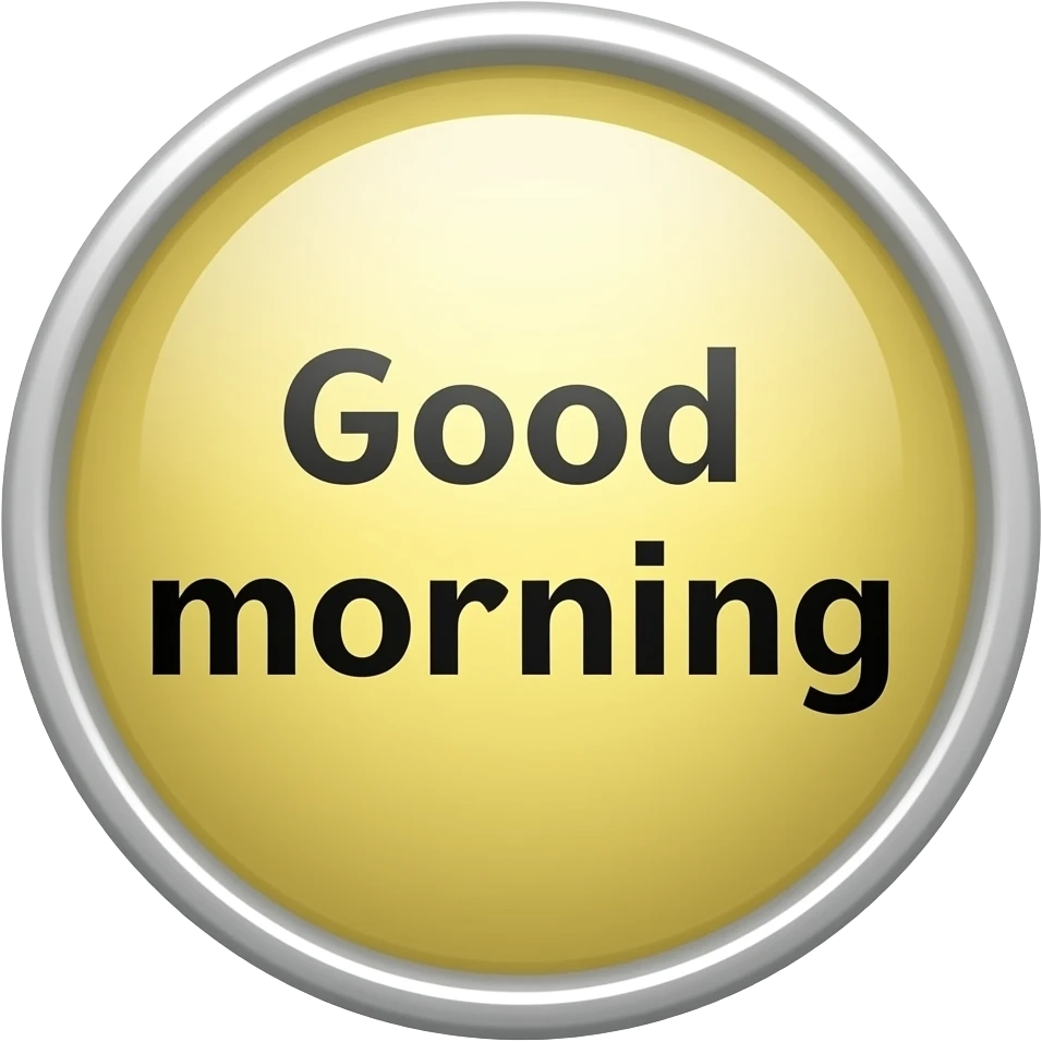 Good morning dialog written inside painting emoji