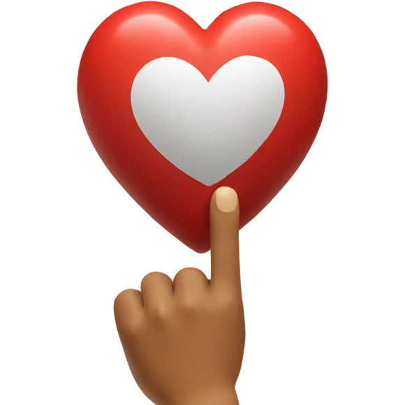 Throwing a heart emoji with hand emoji