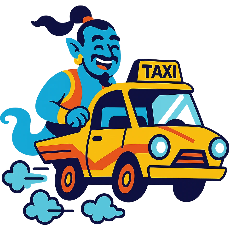 Djinn flying taxi emoji