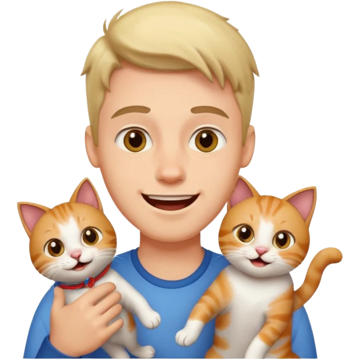 excited guy with a cat emoji