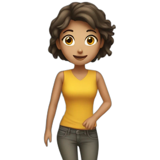 door and a woman emoji
