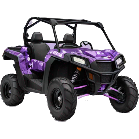 Polaris Purple camouflage buggy atv emoji