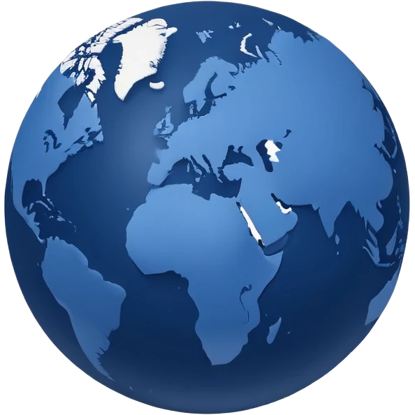 Minimalist Earth globe with continents shaped precisely to form the number 812, clean simple design, iOS style emoji