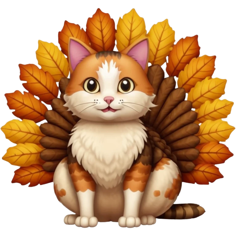 Thanksgiving turkey cat emoji
