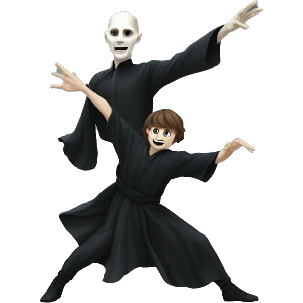 Voldemort and Harry dancing emoji