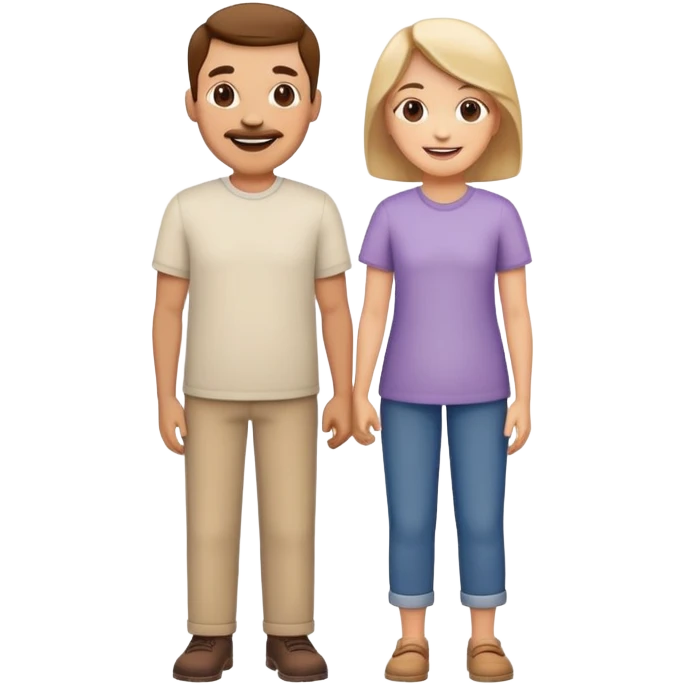 Happy parents standing together smiling emoji