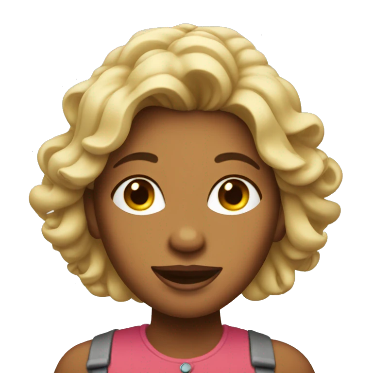 Una vaca con pelo de mujer  emoji