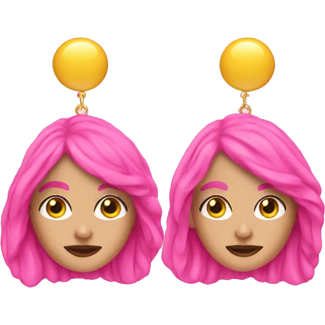 Big pink earrings  emoji