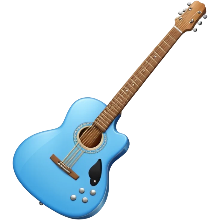 blue heart with a guitar emoji