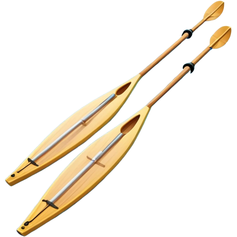 An icon showing a close-up of crossed oars, a sleek racing shell, and rippling water, symbolizing rowing. The design includes droplets in motion and a streamlined boat tip cutting through waves. Transparent background emphasizes strength, precision, and the spirit of competitive rowing emoji