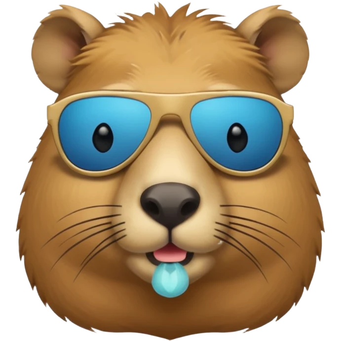 Capybara wearing sunglasses emoji
