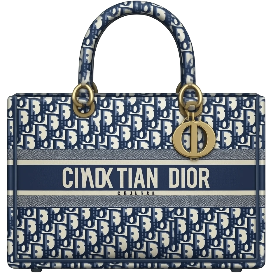 blue dior tote bag emoji