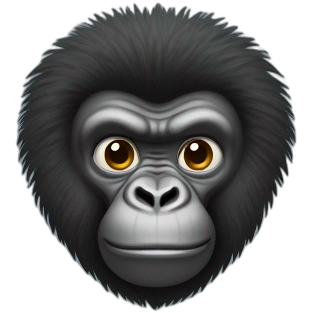 Gorilla wit Afro hair emoji