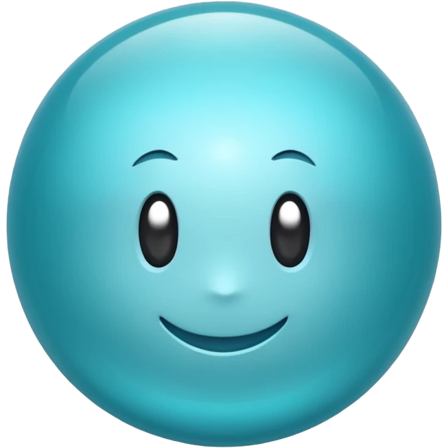 aqua color sphere emoji