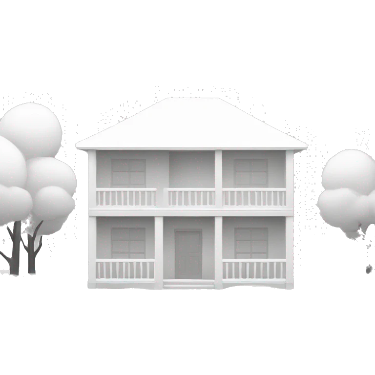 minimalistic white monochrome scene emoji
