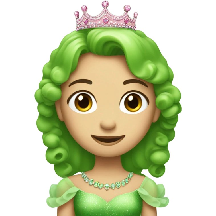 A Pea Dressed as a princces  emoji
