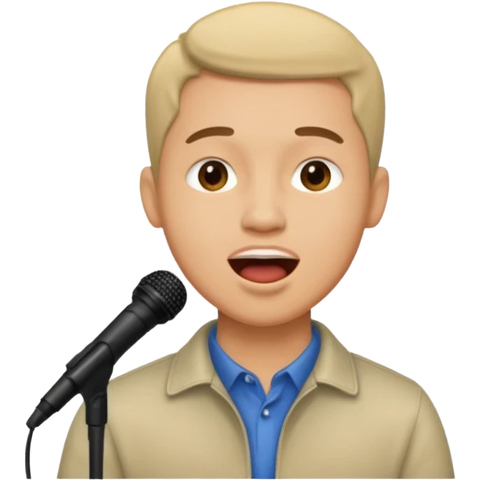 man singing emoji