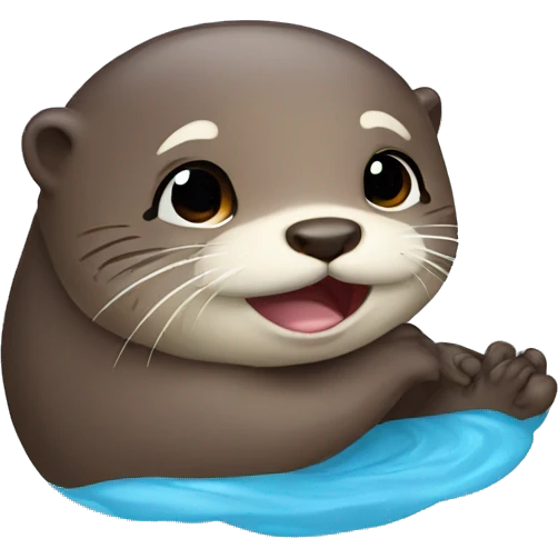 Crying baby otter emoji