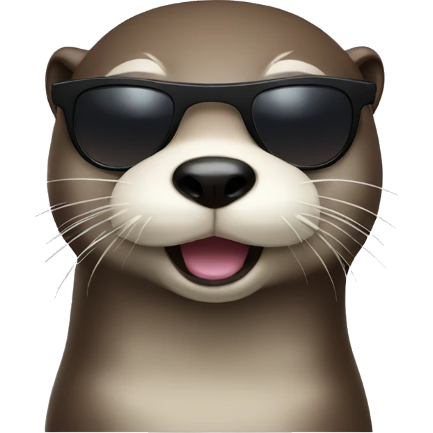 Otter with sunglasses emoji