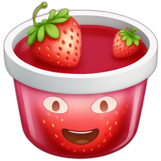 Strawberry jelly pot emoji