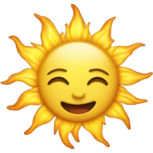A realistic sun emoji