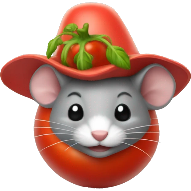Rat in a tomato hat  emoji
