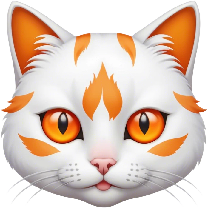 gato blanco con naranja y con un ojo solo emoji