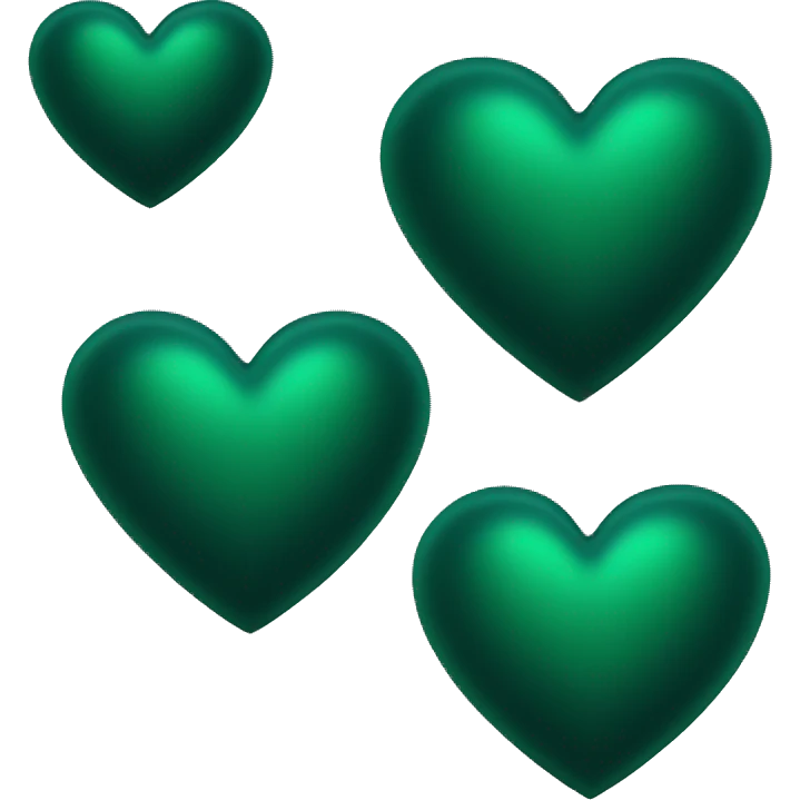 Dark green heart emoji