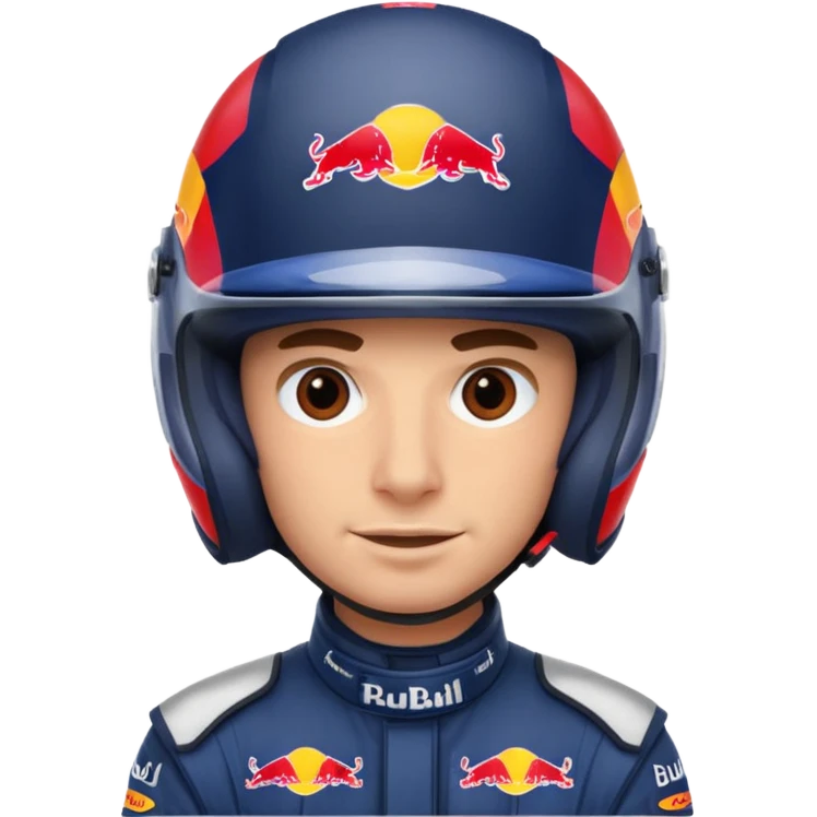 Red bull driver full face covers only helmet invisible f1  emoji