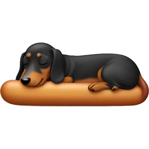 Sausage dog sleeping emoji