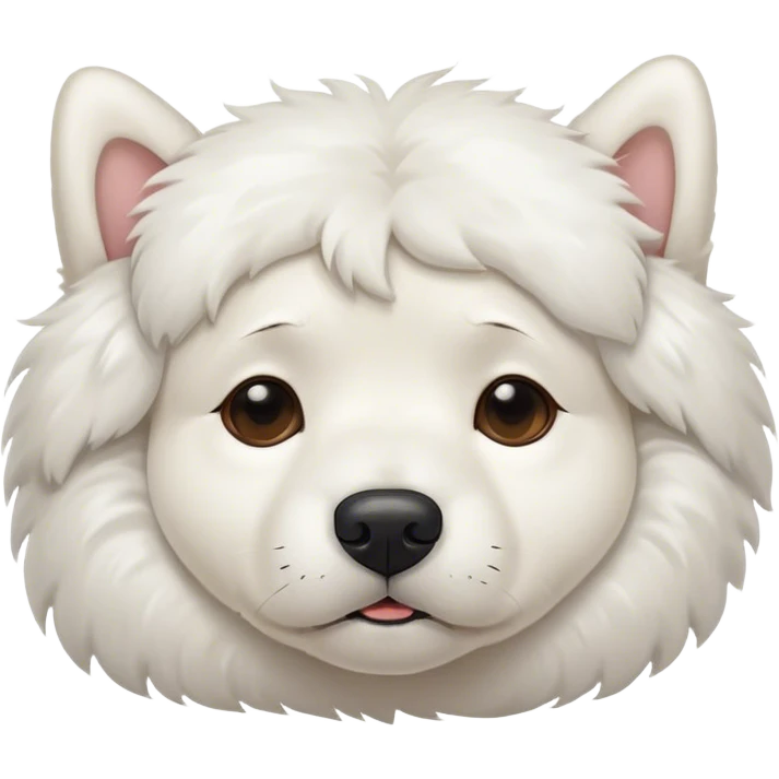 Sleepy white dog emoji