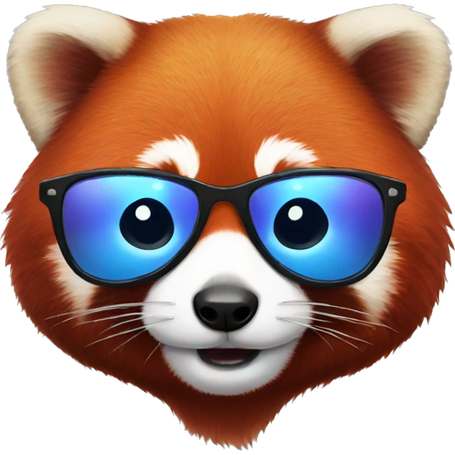 Red panda wearing a sunglasses  emoji