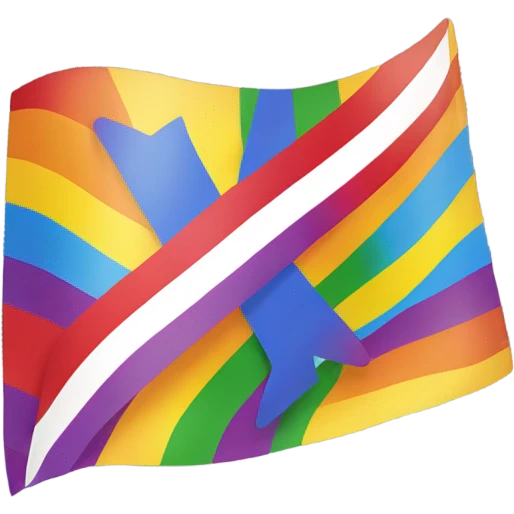 Flag lgbt with x in flag emoji
