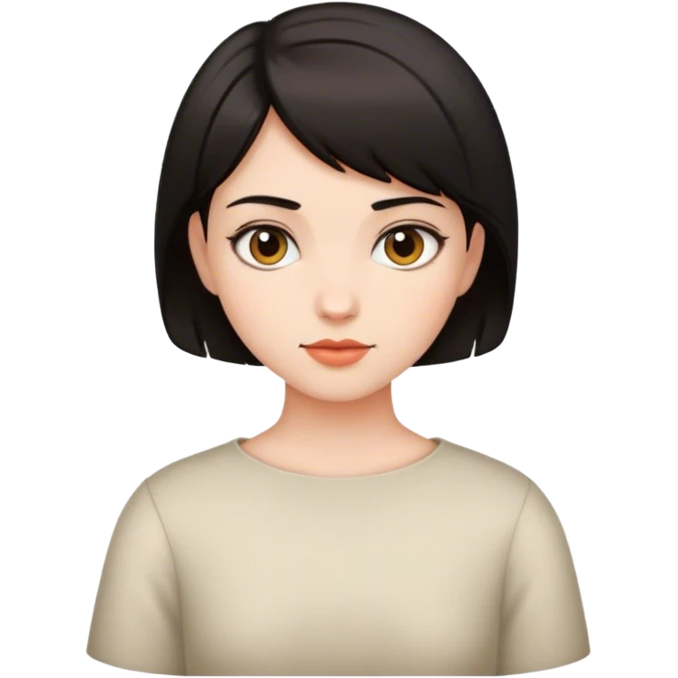 Girl with short hair emoji