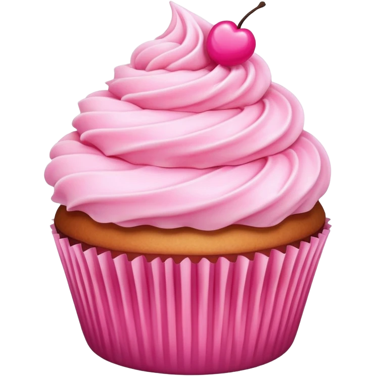 cupcake with pink icing emoji