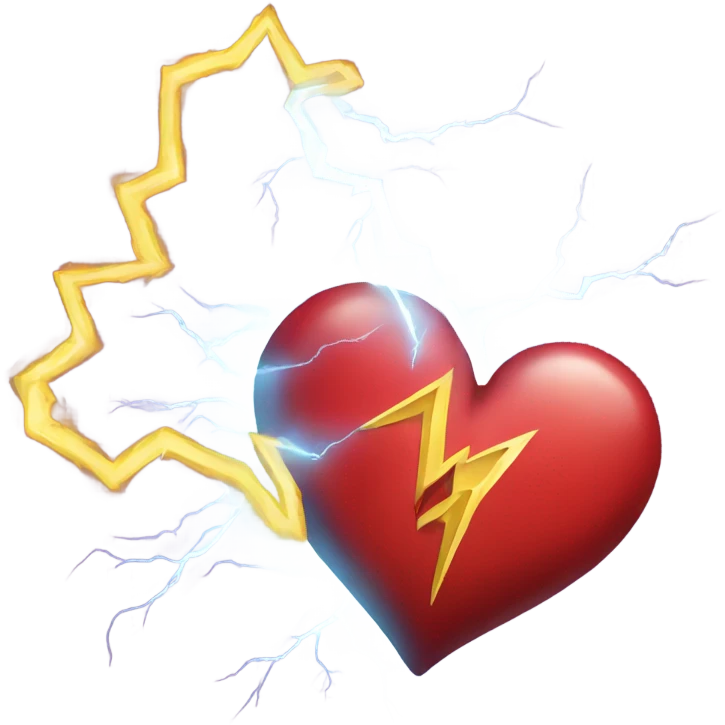 heart and lightning emoji