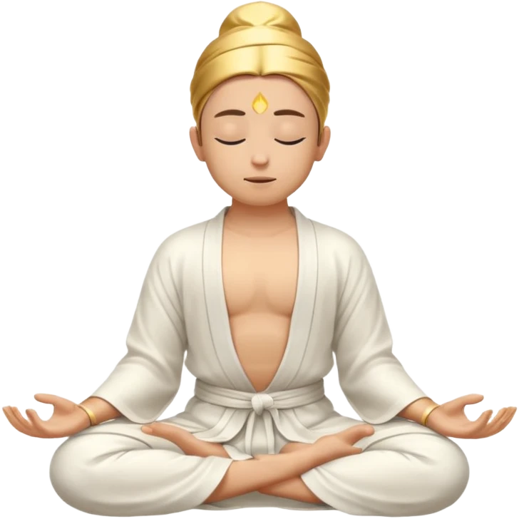 Goldene Person im Lotussitz emoji