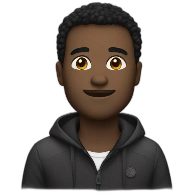 Man with black Chelsea emoji